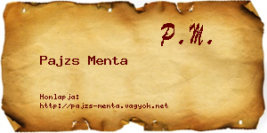 Pajzs Menta névjegykártya